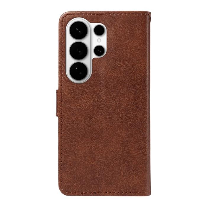 OEM - Samsung Galaxy S26 Ultra Fodral Äkta Läder Med Rem - Brun