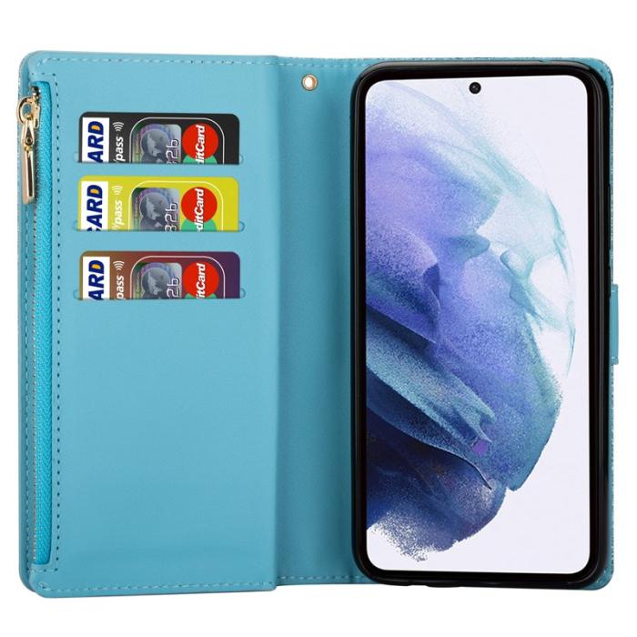 OEM - Samsung Galaxy S26 Ultra Fodral Äkta Läder Starry Sky - Blå