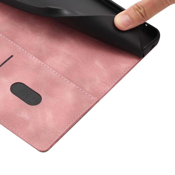 OEM - Samsung Galaxy S26 Ultra Fodral Blomster Mönster Äkta Läder - Rosa