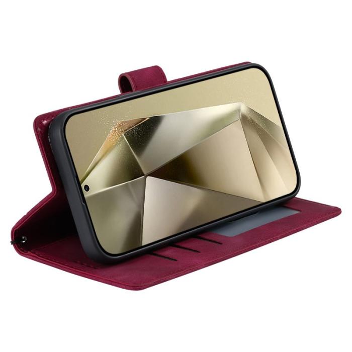 OEM - Samsung Galaxy S26 Ultra Fodral Impräntat Konstläder - Rosa