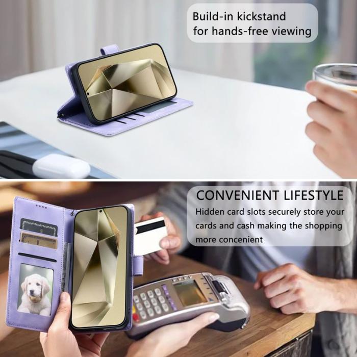 OEM - Samsung Galaxy S26 Ultra Fodral Impräntat Totem Konstläder - Lila