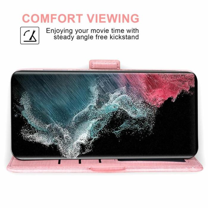 OEM - Samsung Galaxy S26 Ultra Fodral Jean Tyg Konstläder - Rosa