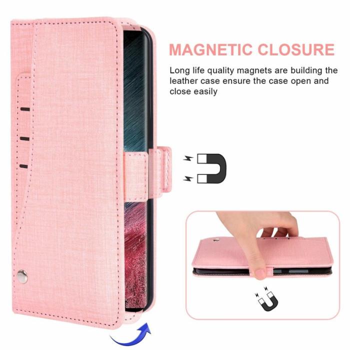 OEM - Samsung Galaxy S26 Ultra Fodral Jean Tyg Konstläder - Rosa