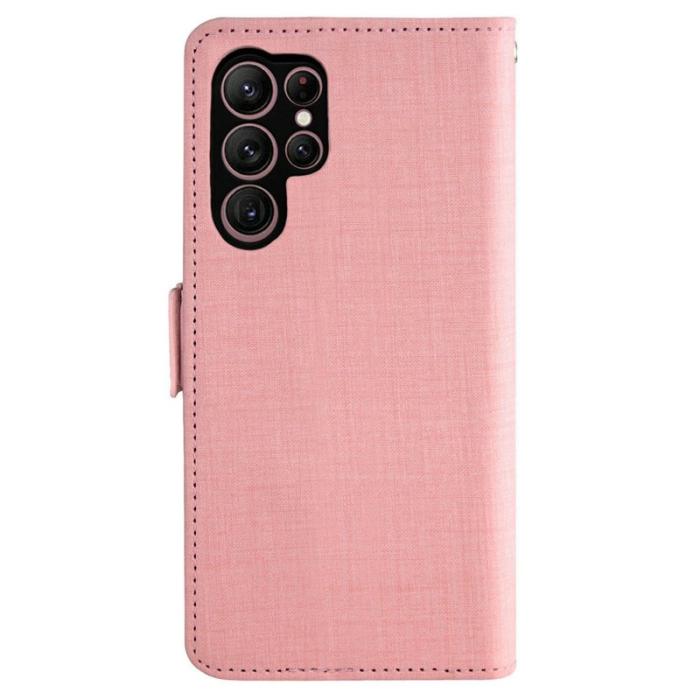 OEM - Samsung Galaxy S26 Ultra Fodral Jean Tyg Konstläder - Rosa