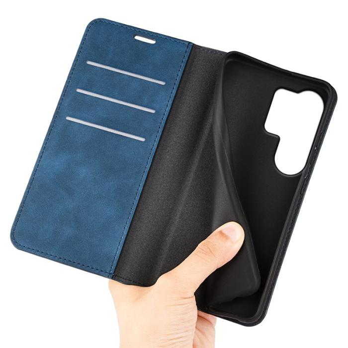 OEM - Samsung Galaxy S26 Ultra Fodral Konstläder - Blå