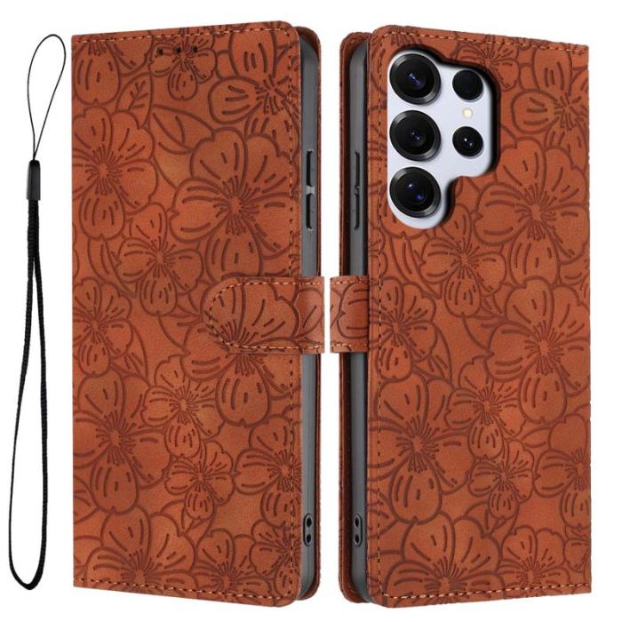 OEM - Samsung Galaxy S26 Ultra Fodral Konstläder Cherry Blossom - Brun