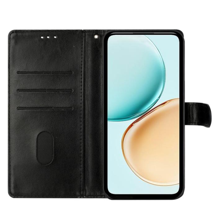 OEM - Samsung Galaxy S26 Ultra Fodral Konstläder Flip Cover - Svart