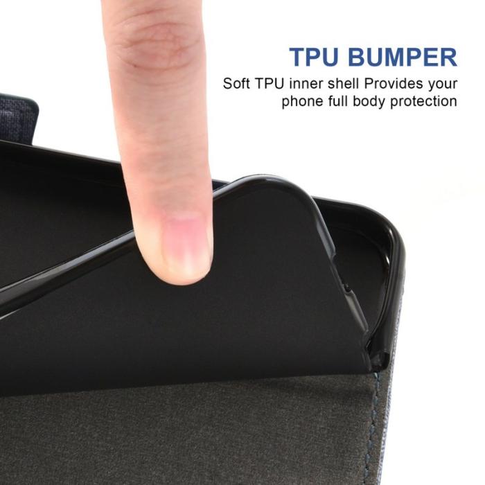 OEM - Samsung Galaxy S26 Ultra Fodral Konstläder Jeanstruktur - Blå