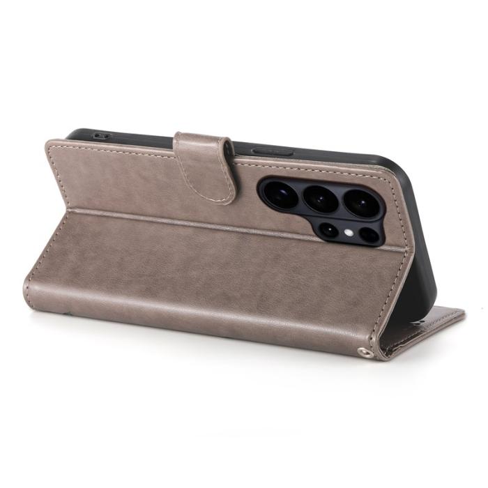 OEM - Samsung Galaxy S26 Ultra Fodral PU Läder Blomtryck - Grå