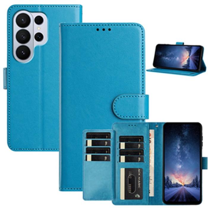 OEM - Samsung Galaxy S26 Ultra Fodral PU Läder Folio Flip - Ljusblå