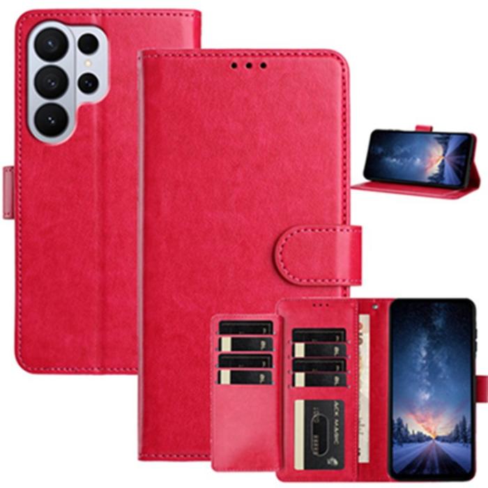 OEM - Samsung Galaxy S26 Ultra Fodral PU Läder Folio Flip - Rosa