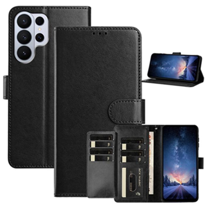 OEM - Samsung Galaxy S26 Ultra Fodral PU Läder Folio Flip - Svart