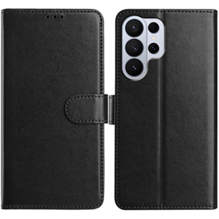 OEM - Samsung Galaxy S26 Ultra Fodral PU Läder Folio Flip - Svart