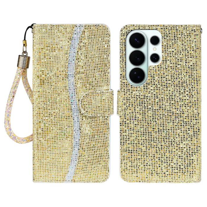OEM - Samsung Galaxy S26 Ultra Fodral PU Läder Glitter - Guld