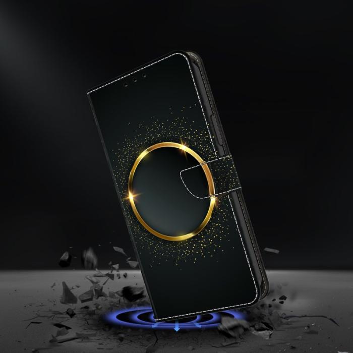 OEM - Samsung Galaxy S26 Ultra Fodral PU Läder Med Ställ - Guld Ring