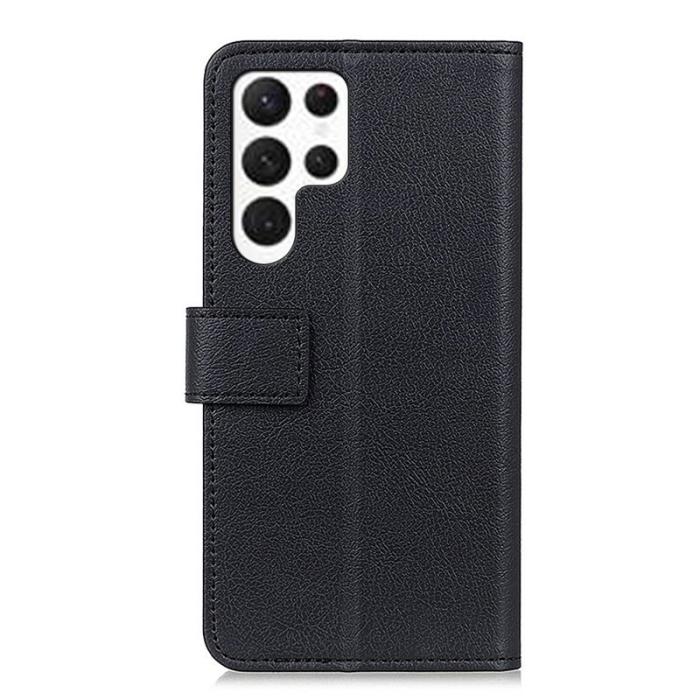 OEM - Samsung Galaxy S26 Ultra Fodral PU Läder Ställ - Svart