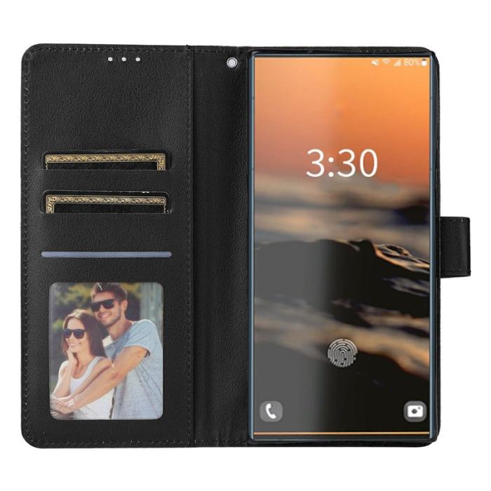 OEM - Samsung Galaxy S26 Ultra Fodral Ställ PU Läder - Svart