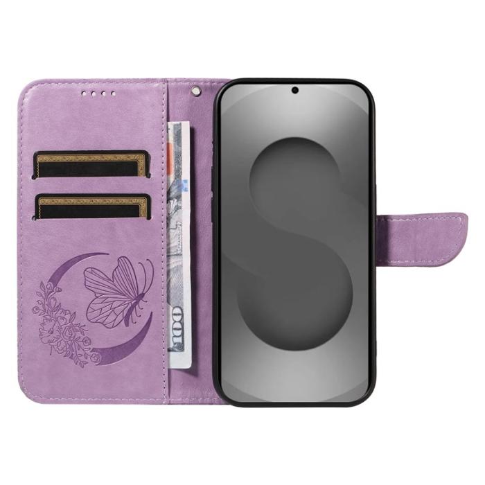 OEM - Samsung Galaxy S26 Ultra Mobilskal Fjärilsmönster KonstLäder - Lila