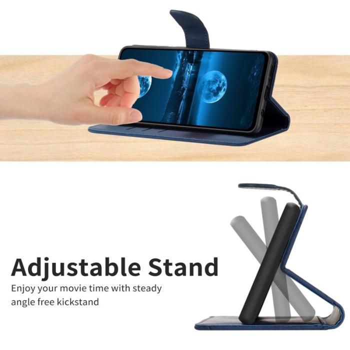 OEM - Samsung Galaxy S26 Ultra Skal Konstläder Flipfodral - Blå