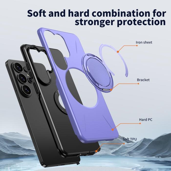OEM - Samsung Galaxy S26 Ultra Mobilskal Magnetiskt TPU + PC Bakcover - Lila