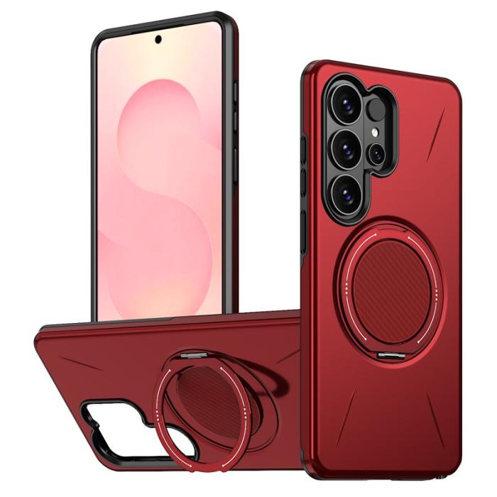 OEM - Samsung Galaxy S26 Ultra Mobilskal Magnetiskt TPU + PC Bakcover - Röd