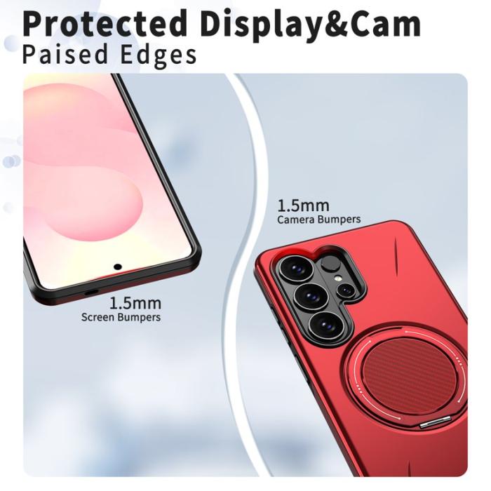 OEM - Samsung Galaxy S26 Ultra Mobilskal Magnetiskt TPU + PC Bakcover - Röd