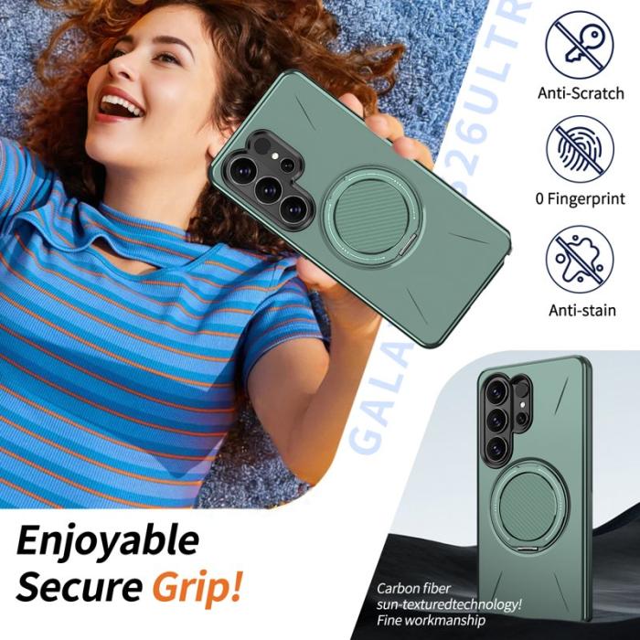 OEM - Samsung Galaxy S26 Ultra Mobilskal Magnetiskt TPU + PC Baksida - Grön