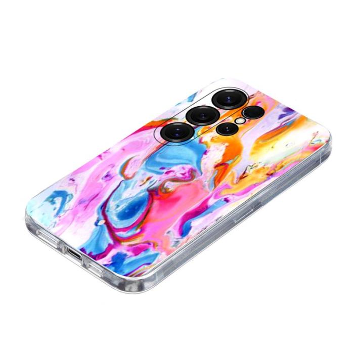 OEM - Samsung Galaxy S26 Ultra Mobilskal Marmortryck Mjuk TPU - Färgglad