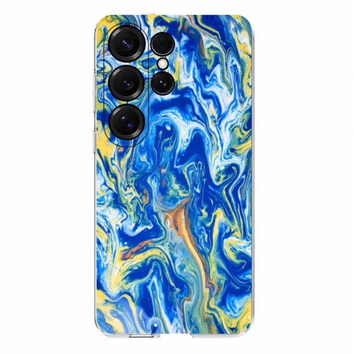 OEM - Samsung Galaxy S26 Ultra Mobilskal Marmortryck Mjuk TPU - Ljusblå