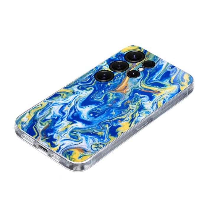 OEM - Samsung Galaxy S26 Ultra Mobilskal Marmortryck Mjuk TPU - Ljusblå