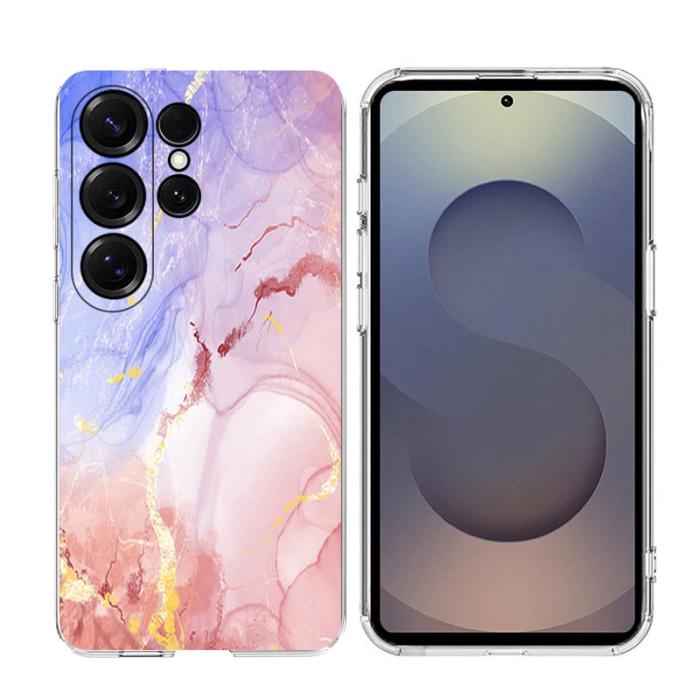 OEM - Samsung Galaxy S26 Ultra Mobilskal Marmortryck Mjuk TPU - Rosa