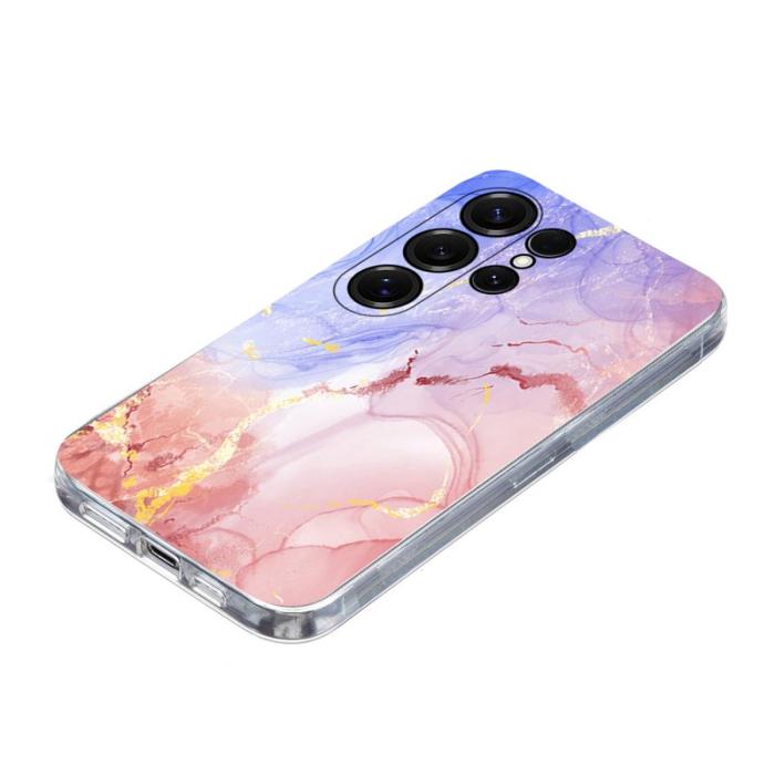 OEM - Samsung Galaxy S26 Ultra Mobilskal Marmortryck Mjuk TPU - Rosa