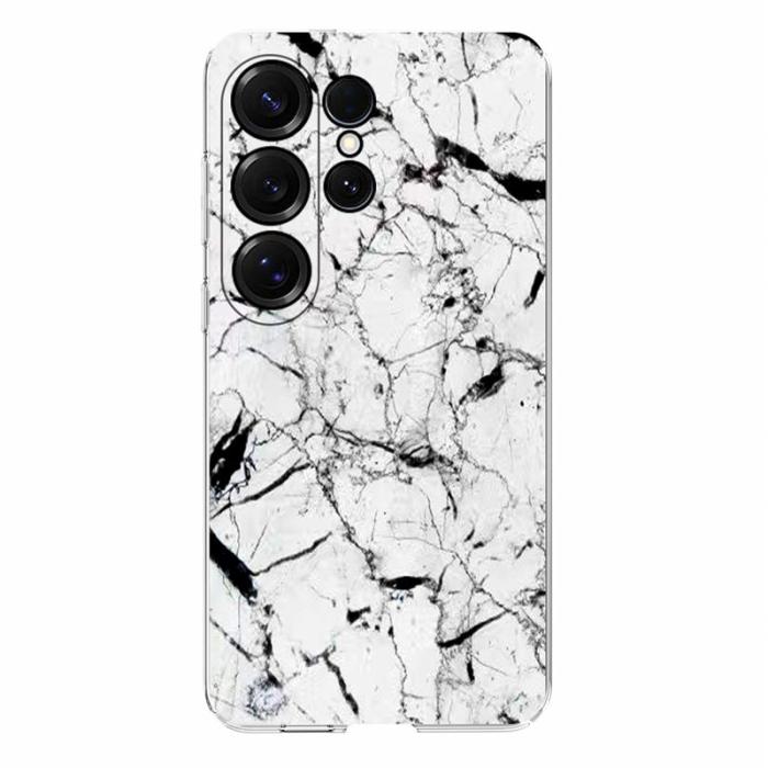 OEM - Samsung Galaxy S26 Ultra Mobilskal Marmortryck Mjuk TPU - Vit