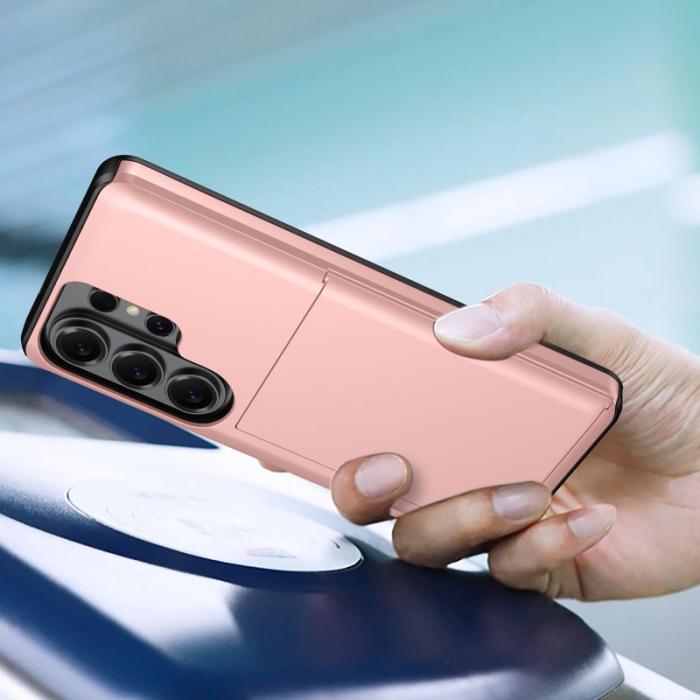 OEM - Samsung Galaxy S26 Ultra Mobilskal Plast Bakcover med Kortfack - Svart