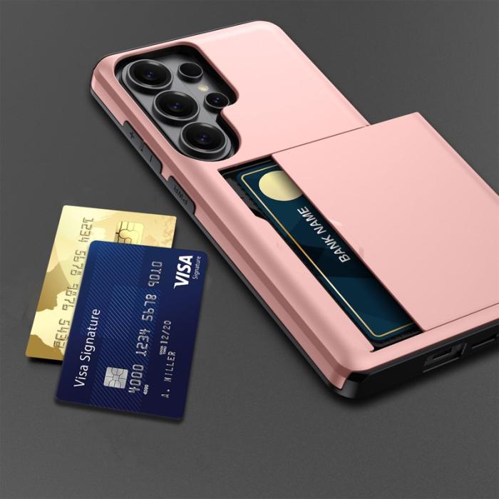 OEM - Samsung Galaxy S26 Ultra Mobilskal Plast Bakcover med Kortfack - Svart