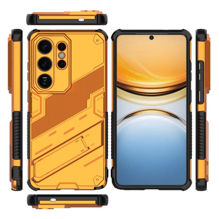 OEM - Samsung Galaxy S26 Ultra Mobilskal Plast Stöttåligt Med Ställ - Orange