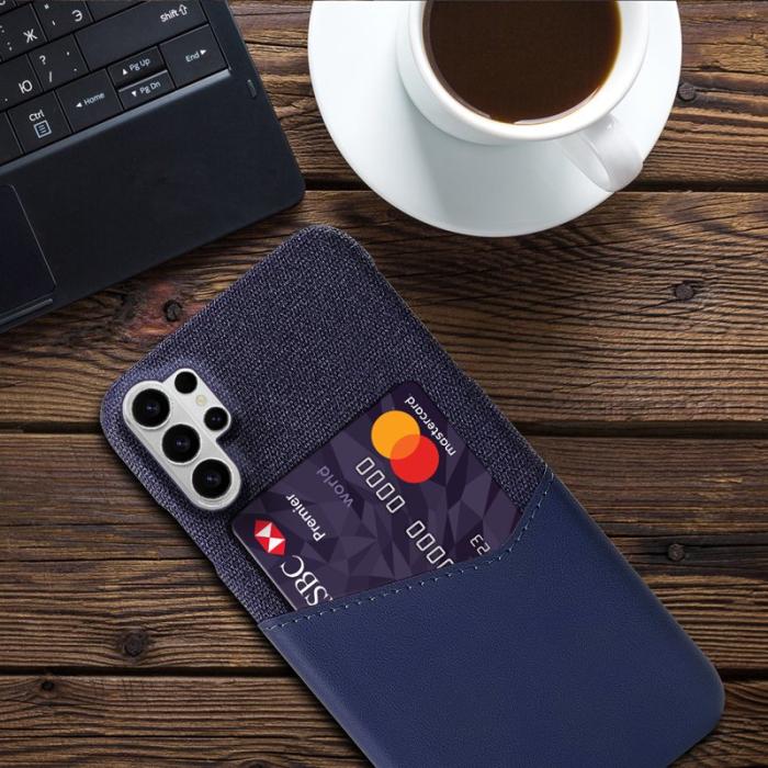 OEM - Samsung Galaxy S26 Ultra Mobilskal PU Läder Klädd Hård PC - Blå