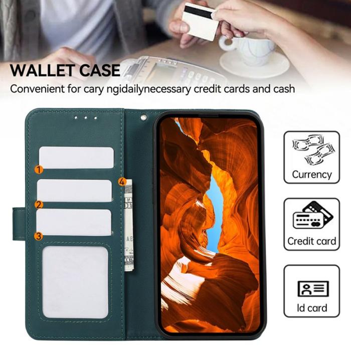 OEM - Samsung Galaxy S26 Ultra Skal RFID Skydd Fodral Äkta Läder - Grön