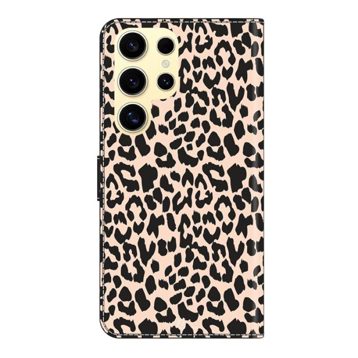 OEM - Samsung Galaxy S26 Ultra Mobilskal TPU + KonstLäder - Leopardmönster