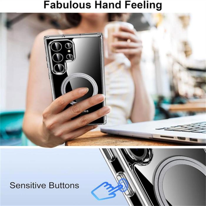 OEM - Samsung Galaxy S26 Ultra Mobilskal TPU + PC Transparent Bakstycke - Vit