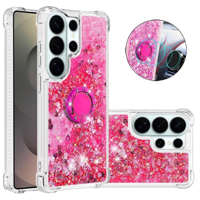 OEM - Samsung Galaxy S26 Ultra Skal TPU Stöd Fodral - Rosa / Hjärtan