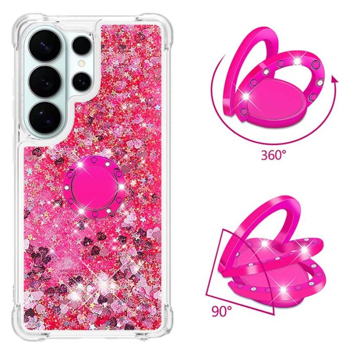 OEM - Samsung Galaxy S26 Ultra Skal TPU Stöd Fodral - Rosa / Hjärtan