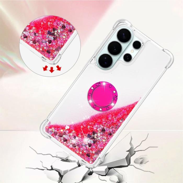 OEM - Samsung Galaxy S26 Ultra Skal TPU Stöd Fodral - Rosa / Hjärtan