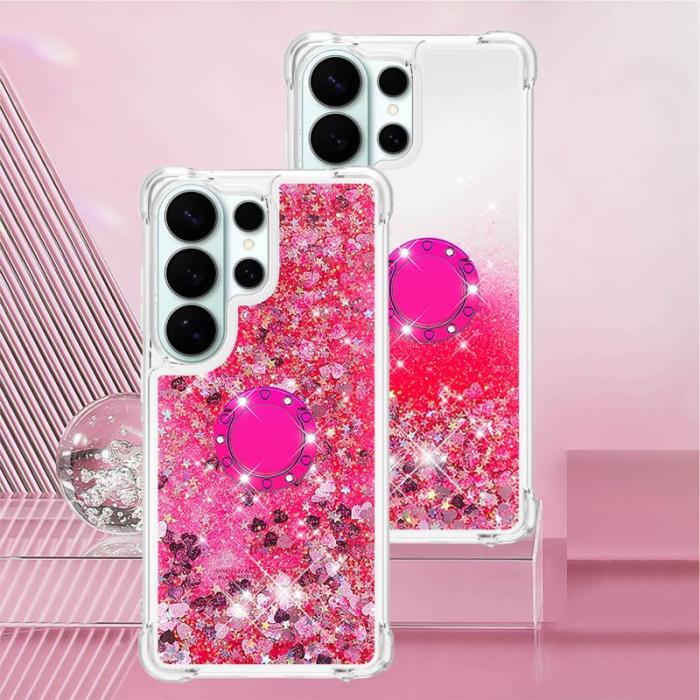 OEM - Samsung Galaxy S26 Ultra Skal TPU Stöd Fodral - Rosa / Hjärtan