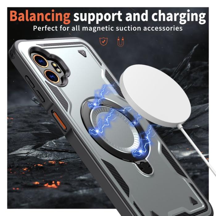 N/A - Samsung Galaxy XCover7 Pro Skal Plast Militärskydd - Grå