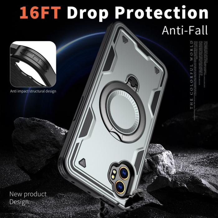 N/A - Samsung Galaxy XCover7 Pro Skal Plast Militärskydd - Grå