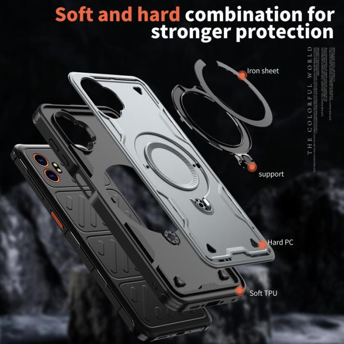 N/A - Samsung Galaxy XCover7 Pro Skal Plast Militärskydd - Grå