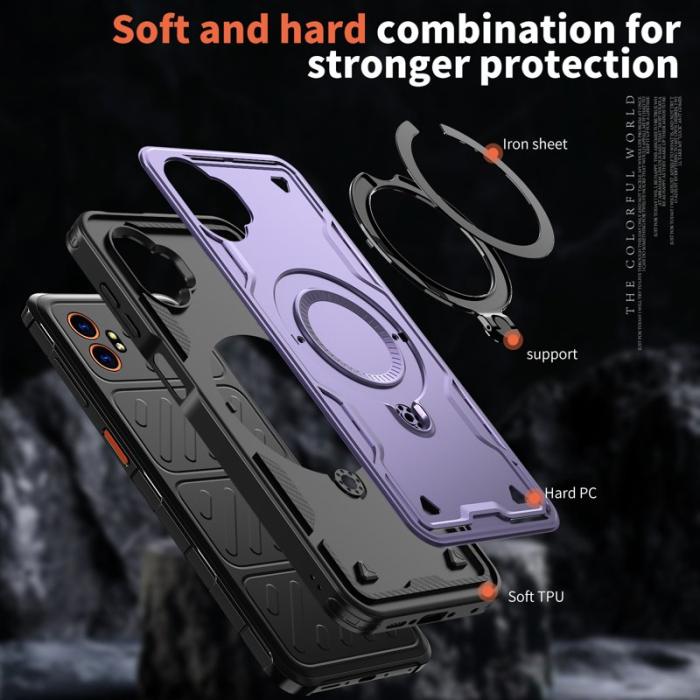 N/A - Samsung Galaxy XCover7 Pro Skal Plast Militärskydd - Lila