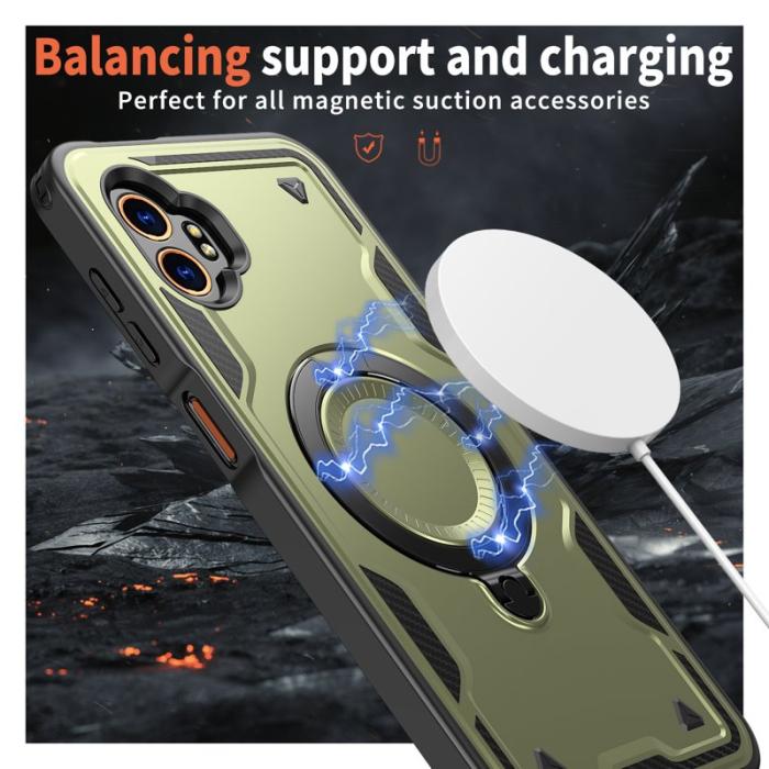 N/A - Samsung Galaxy XCover7 Pro Skal Plast Militärskydd - Olive Green