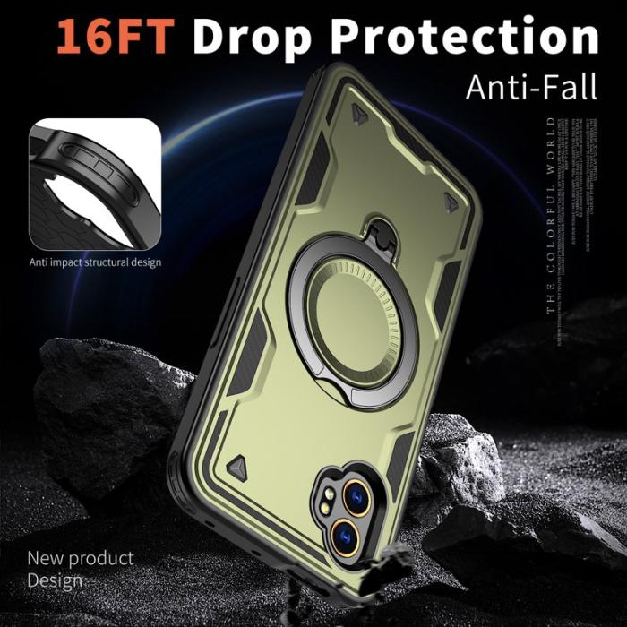 N/A - Samsung Galaxy XCover7 Pro Skal Plast Militärskydd - Olive Green